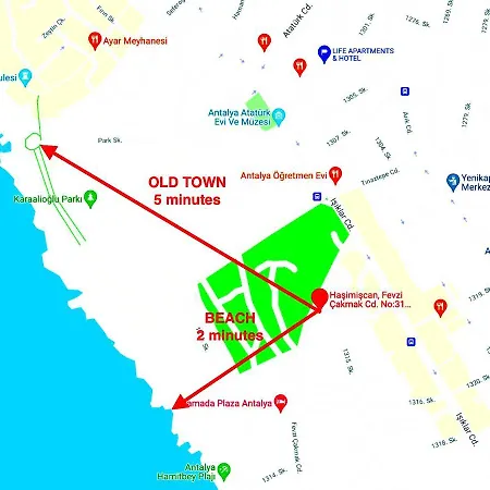 2 Bedrooms, 1 Bedrooms, Hotel, - Center, Old Town, Отель Анталья